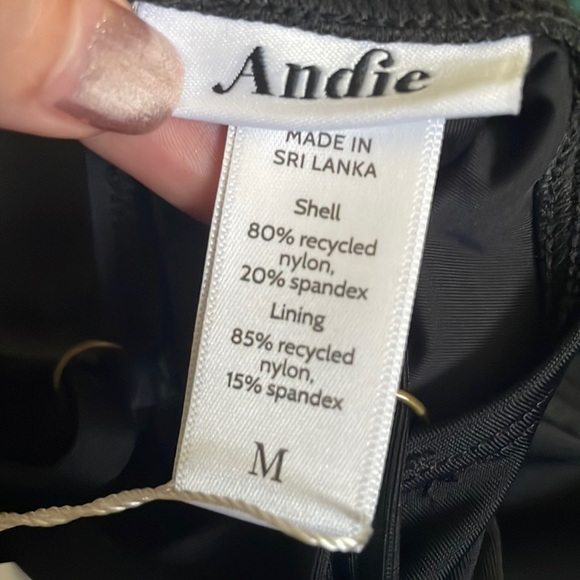 Andie The Full Coverage Amalfi One Piece Swimsuit Black size M NWT - Picture 6 of 7